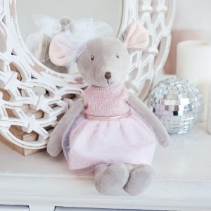 Мышка Виктория в розовом платье