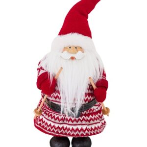 Интерьерная кукла Дед Мороз на лыжах, 40 см (под заказ)