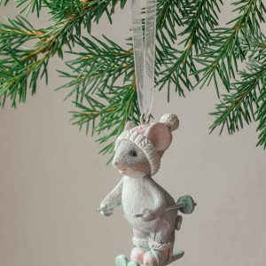 Фигурка декоративная «Мышка-лыжница»