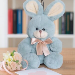 Игрушка мягкая- брелок Зайка малахитовый