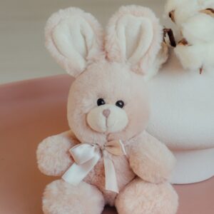 Игрушка мягкая- брелок Зайка бежевый