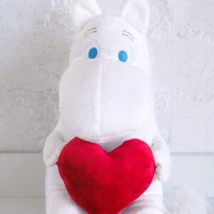 Игрушка мягкая Муми-тролль с сердцем, 27 см