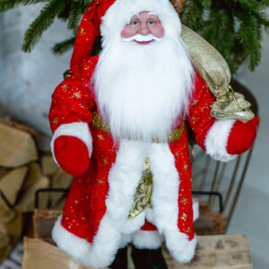 Интерьерная кукла Дед Мороз в красной шубе, 50 см