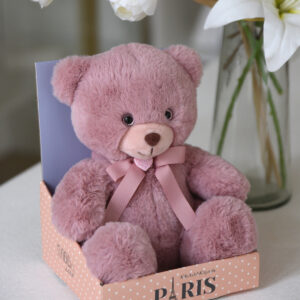 Игрушка мягкая Мишка Ларс темно-розовый в подарочной коробке Paris