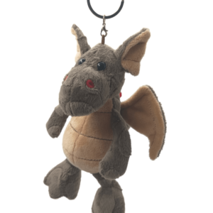 Игрушка мягкая- брелок Дракон, коричневый  (малый)