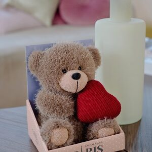 Игрушка мягкая «Мишка с сердцем», коричневый  в подарочной коробке Paris