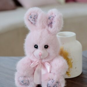 Игрушка мягкая- брелок Зайка Флёр, розовый