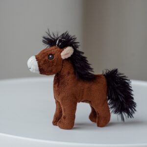 Игрушка мягкая Лошадка с чёрной гривой