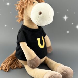 Игрушка мягкая Конь в черной футболке